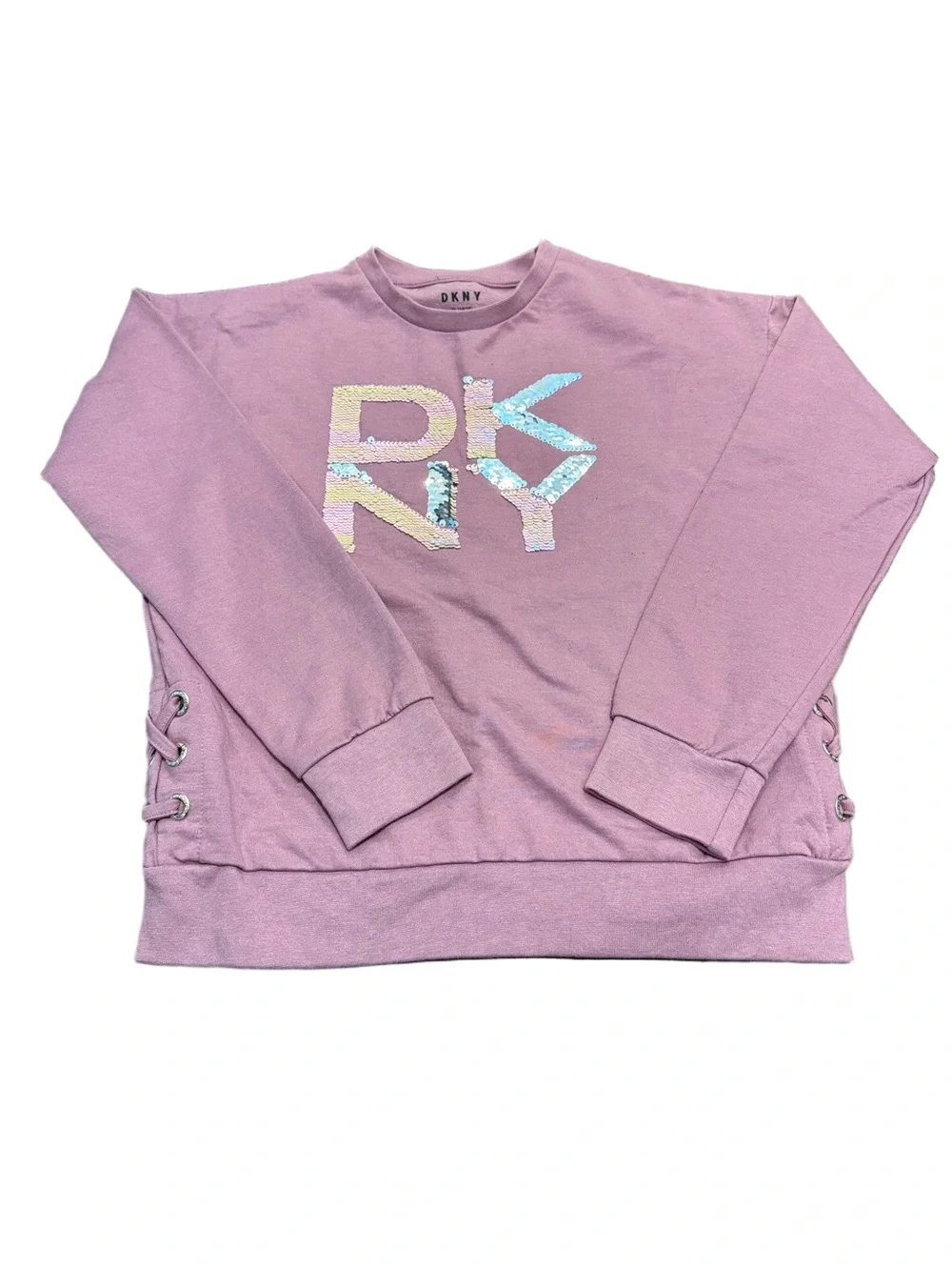 **Bundle**DKNY Girls' Lavender/Mauve Hooded Sweatshirt & Pullover with Jeans NWT